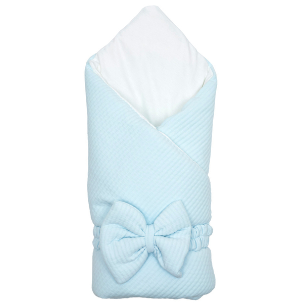 Конверт-плед Twins Cotton New, зі зйомним наповненням, 90х90 см, блакитний (9026-TCN-04) - Pampik