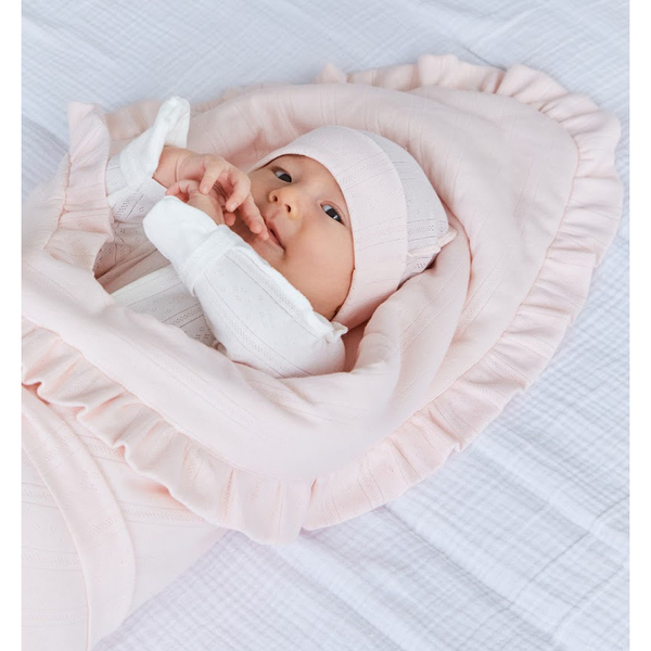 Конверт-плед на виписку Twins Softie, інтерлок, 90x90 см, рожевий (9015-TSF-08) - Pampik - 12