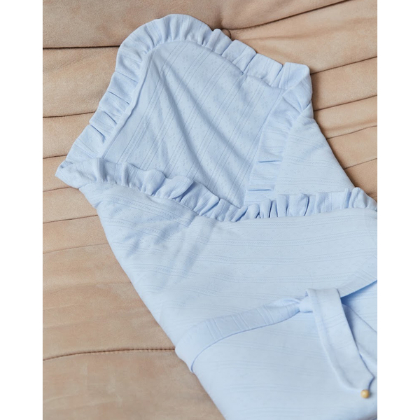 Конверт-плед на виписку Twins Softie, інтерлок, 90x90 см, блакитний (9015-TSF-04) - Pampik - 9