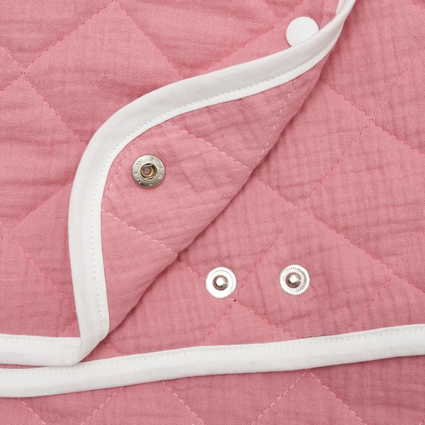 Конверт Twins Geometry, муслін стьобаний, 0-6 міс., Peony рожевий (9017-TGM-08) - Pampik - 3