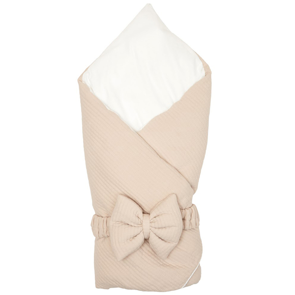 Конверт-плед Twins Cotton New, зі зйомним наповненням, 90х90 см, бежевий (9026-TCN-02) - Pampik