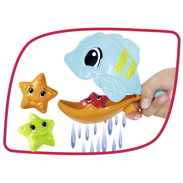 Іграшка для ванни Simba Голодна рибка з морськими зірками, 15 см (4010070) - Pampik - 7
