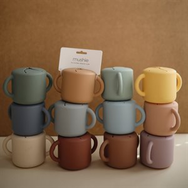 Силиконовая кружка для снеков Mushie Blush, пудровый (000327) - Pampik - 2