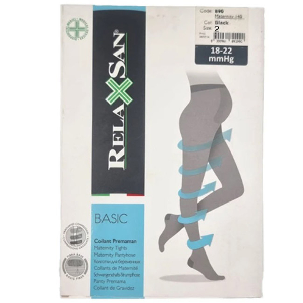 Колготки компрессионные RelaxSan, 140 ден, р.2, черный (0890/371) - Pampik