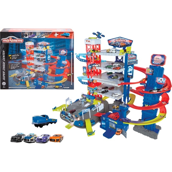 Ігровий набір Majorette Гараж. Центр гонки, зі звуковими та світловими ефектами (2059988) - Pampik
