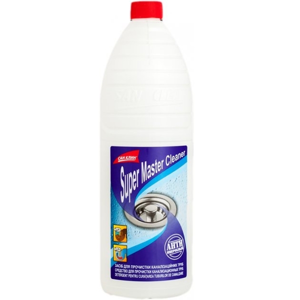 Средство для прочистки канализационных труб San Clean, 1200 мл - Pampik