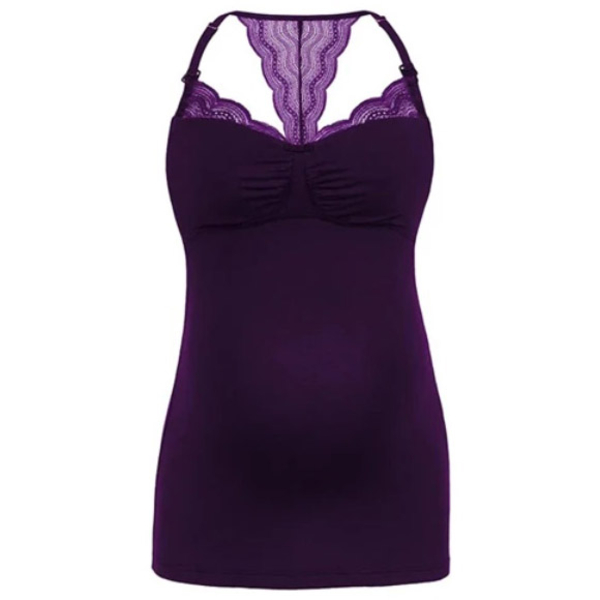 Піжамна майка для вагітних Cache Coeur Serenity, р.S, фіолетовий (CR1610/33433) - Pampik