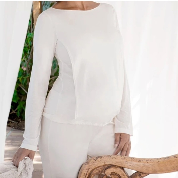 Пижама Cache Coeur Sofia, кофточка и брюки, р.S, кремовый (TN1600,PL1600/36503) - Pampik - 2