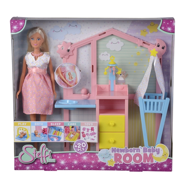 Ляльковий набір Simba Steffi Love Штеффі-вагітна Дитяча кімната (5733590) - Pampik