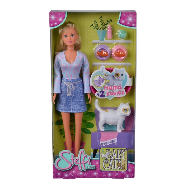 Кукольный набор Simba Steffi Love Штеффи Беременная кошка с 2 котятами (5733702) - Pampik