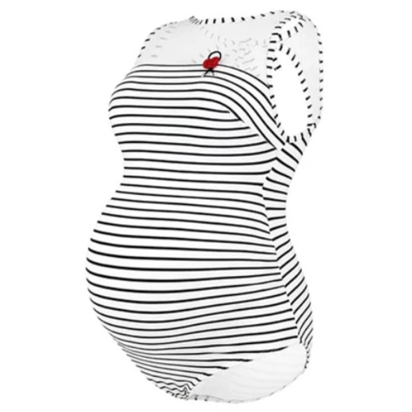 Купальник цільний Cache Coeur Brittany UPF50+, р.38, білий в полоску (180ВМ/23790) - Pampik