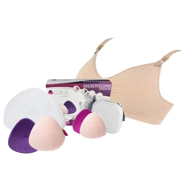 Бюстгальтер для кормления Cache Coeur + вкладыши 4 шт. + чехол + мешок для стирки, р.S, бежевый (SR800EN/24693) - Pampik