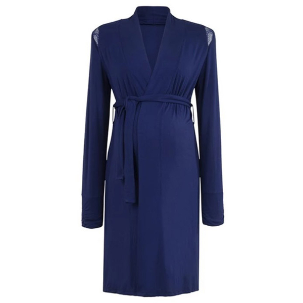 Халат Cache Coeur Serenity з мереживом, р.S/M, синій (DS1610/18909) - Pampik