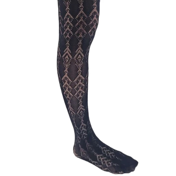 Колготки для беременных ажурные Attesa Maternity, р.2, черный (1108) - Pampik - 2