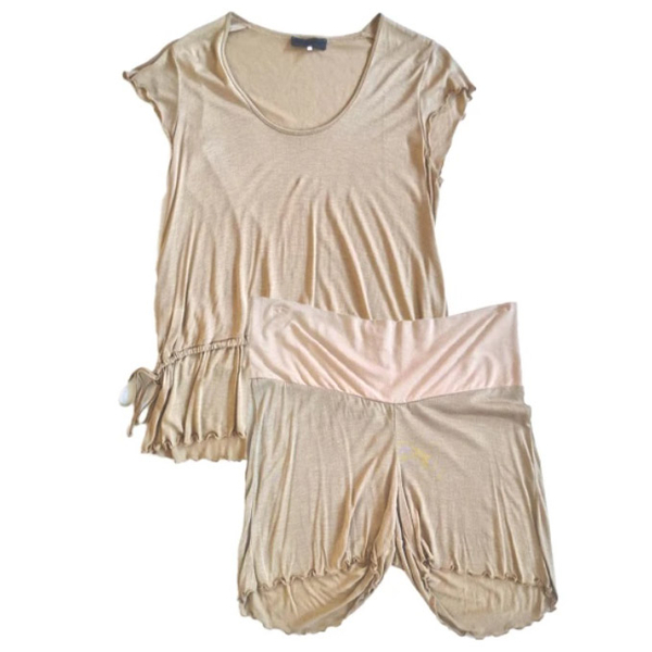 Піжама для вагітних Menonove, р.S, бежевий (J13002/16008) - Pampik