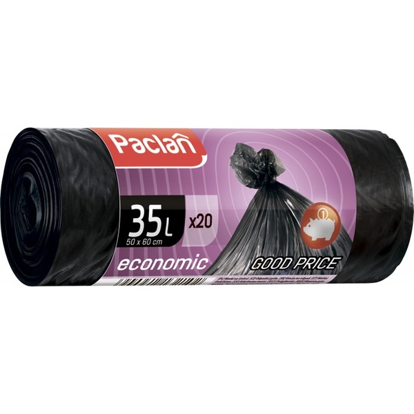 Пакети для сміття Paclan Economic, 35 л, 20 шт. - Pampik