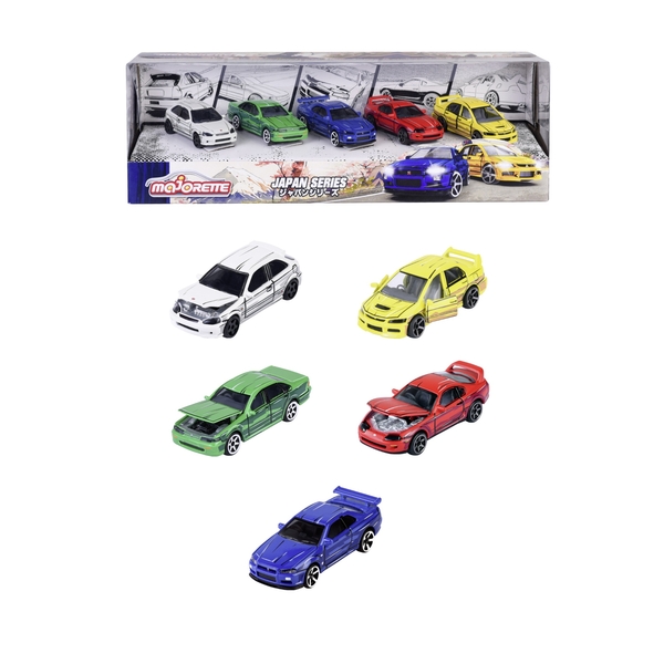 Набір металевих машинок Majorette Японська серiя, 7.5 см, 5 шт. (2051031) - Pampik