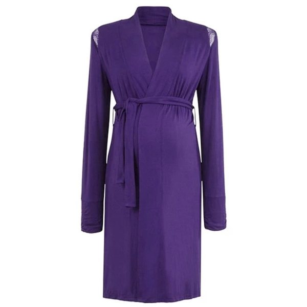 Халат Cache Coeur Serenity з мереживом, р.S/M, фіолетовий (DS1610/25892) - Pampik