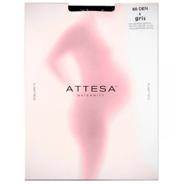 Колготки для вагітних Attesa Maternity, 60 ден, р.4, сірий (Атт 60/8671) - Pampik
