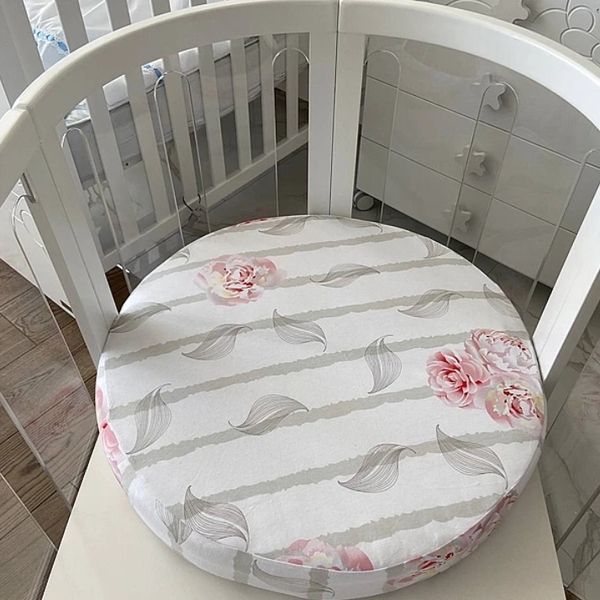 Простирадла на резинці Babyhood Vintage Flower, трикотаж, 2 шт., білий з принтом (37860) - Pampik - 9