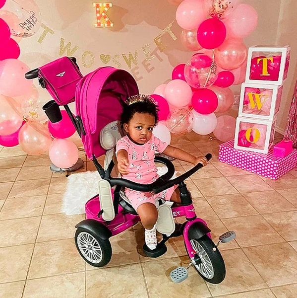 Велосипед триколісний Bentley Convertible Stroller/Trike, 6м+/-23кг, рожевий (23899) - Pampik - 10