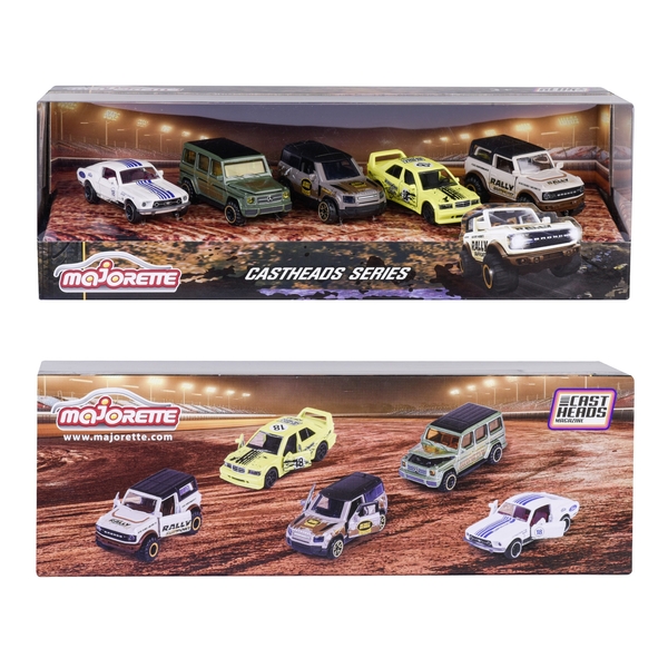 Набор металлических машинок Majorette CastHeads, 7.5 см, 5 шт. (2054211) - Pampik - 6