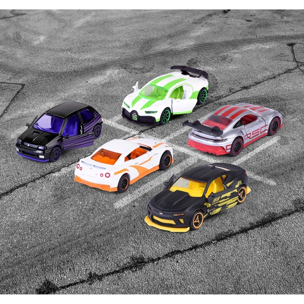 Набір металевих машинок Majorette Лiмiтована серiя. Яскравий слiд, 7.5 см, 5 шт. (2054035) - Pampik - 6