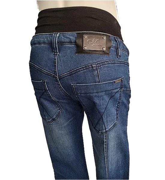 Джинси для вагітних звужені Menonove, з виточкою ззаду, р.44, джинс, синій (11602/3521) - Pampik - 4