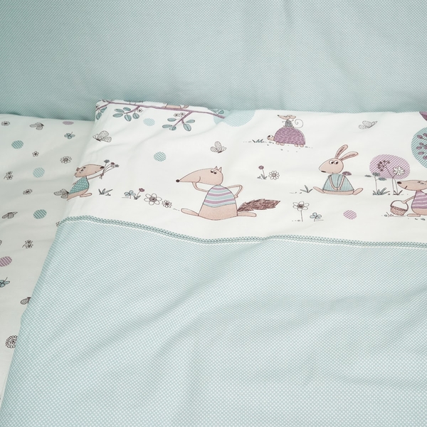 Постільний комплект Twins Sweet Forest, 8 ел., м'ятний (4051-SW-011) - Pampik - 5