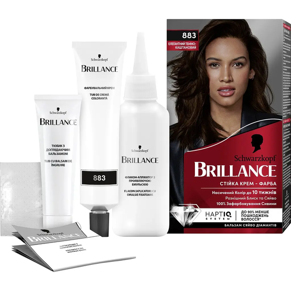Фарба для волосся Brillance 883 Елегантний каштан, 143,7 мл - Pampik - 9