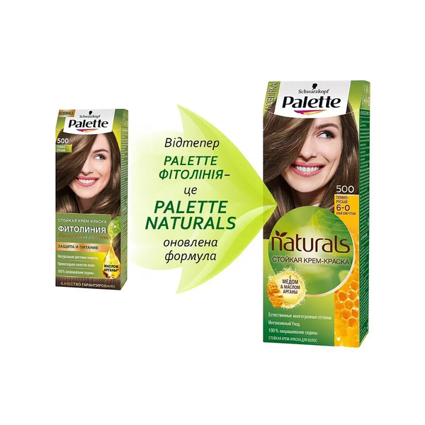 Краска для волос Palette Фитолиния 500 Темно-русый, 110 мл - Pampik - 2