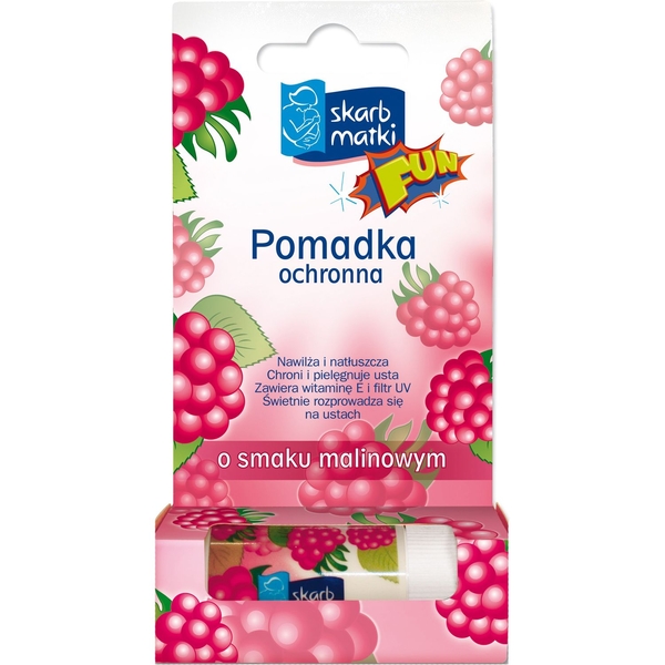 Захисна дитяча помада Skarb Matki Малина, 6.5 г - Pampik