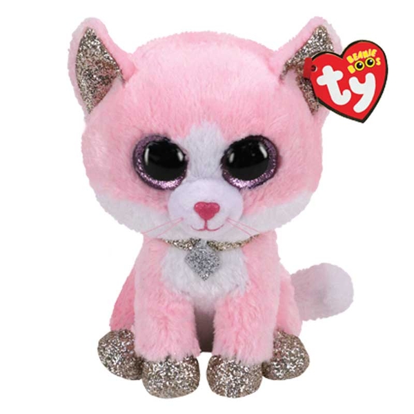 М'яка іграшка TY Beanie Boo's Рожеве кошеня Fiona, 15 см (36366) - Pampik