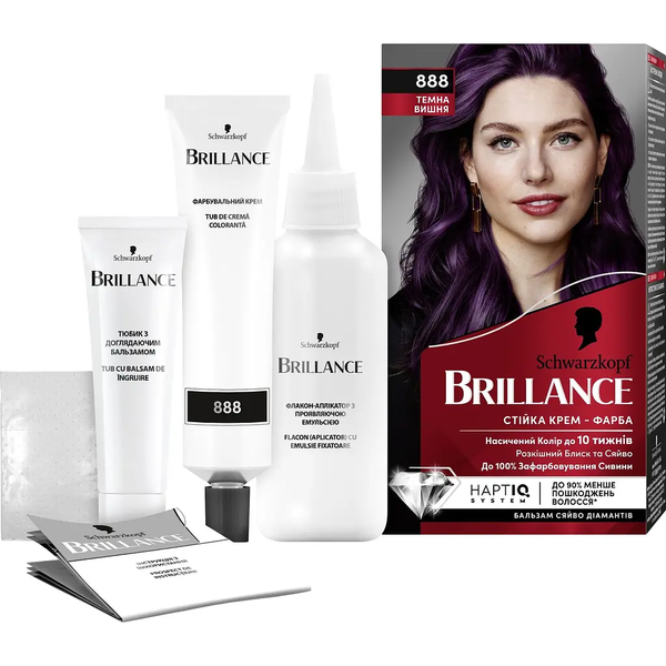 Фарба для волосся Brillance 888 Темна вишня, 143,7 мл - Pampik - 2