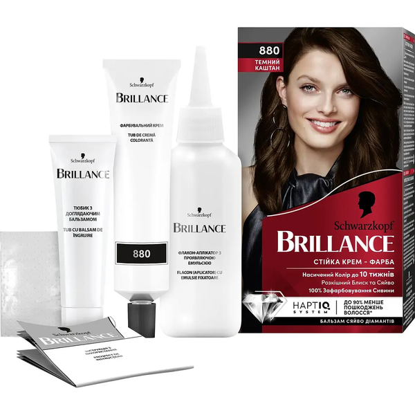 Краска для волос Brillance 880 Темный каштан, 143,7 мл - Pampik - 2