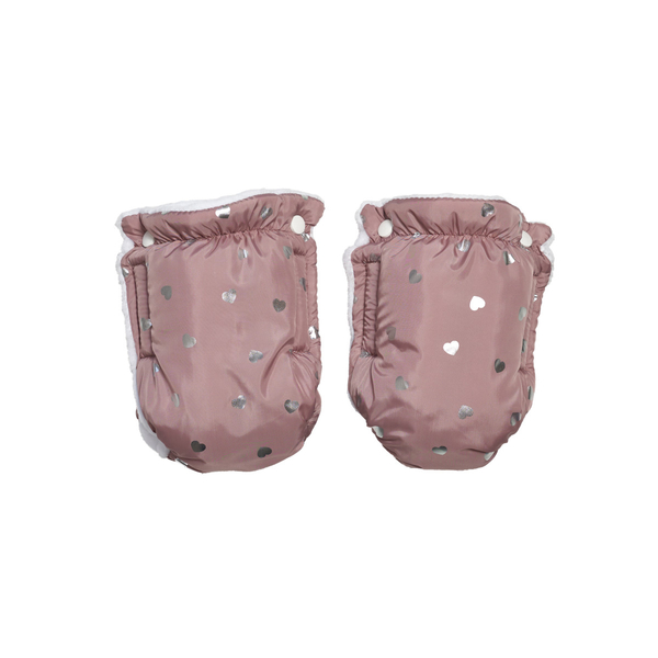 Перчатки Twins Voyage Сердечки, бежевый с белым (80-191-TV-02) - Pampik