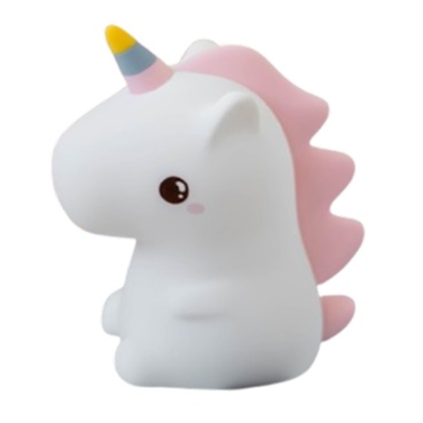 Дитячий силіконовий нічник Єдиноріг Райдужний, білий - Pampik