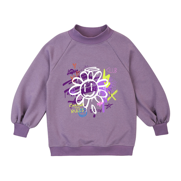 Світшот Garnamama Graffiti sweatshirt girl 140 Сиреневый (977048.1333733) - Pampik