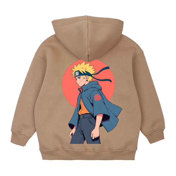 Спортивна кофта на флісі Garnamama Oversize sport zip на блискавці з капюшоном накл 170-176 Бежевий (1043983.1408945) - Pampik - 2