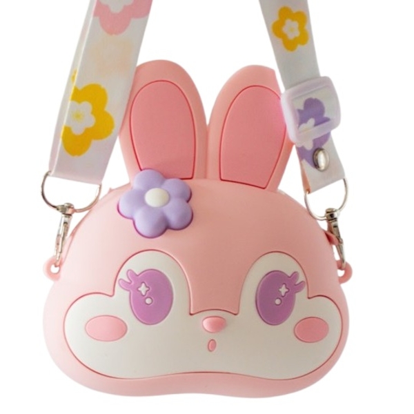 Дитяча силіконова сумочка Bunny, 14х4х14 см, рожевий - Pampik