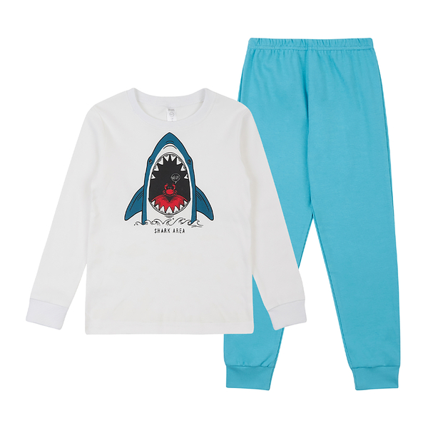 Піжама, що світиться Garnamama Neon PG 122 Білий Блакитний (1064381.50841107) - Pampik