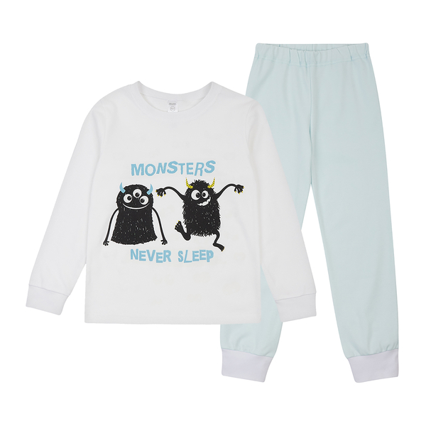 Светящаяся пижама Garnamama Neon PG 128 Белый Зеленый (1030835.5084190) - Pampik