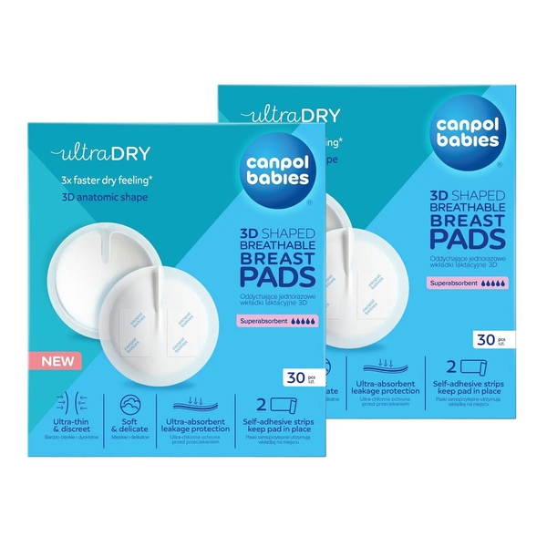 Одноразові лактаційні вкладиші Canpol babies, 60 шт. (2 уп. по 30 шт.) - Pampik