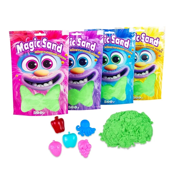 Кінетичний пісок Strateg Magic sand, зелений, 500 г (39403-2) - Pampik - 3