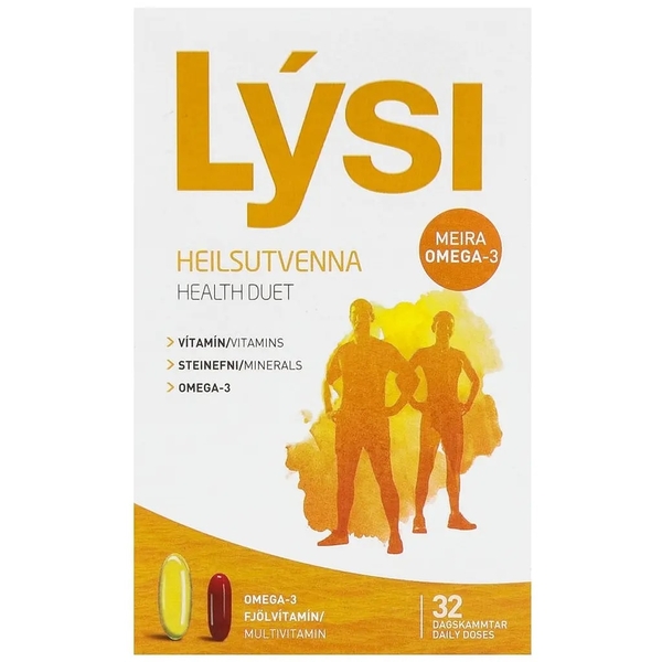 Омега-3 Lysi Health duet комплекс з мультивітамінами, 1000 мг, 64 капсули - Pampik - 2