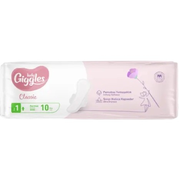 Гігієнічні прокладки Giggles Lady Classic Normal 1, 5 крапель, 10 шт. - Pampik