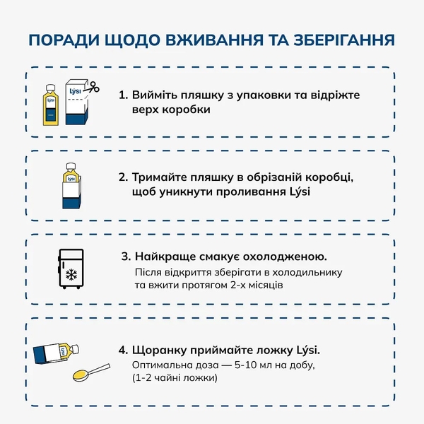 Омега-3 Lysi риб'ячий жир з печінки тріски з вітамінами A, D, E, зі смаком лимона та м'яти, 240 мл - Pampik - 8