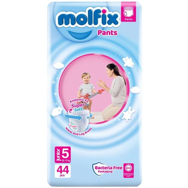 Підгузки-трусики Molfix, 5 (12-17 кг), 44 шт. - Pampik