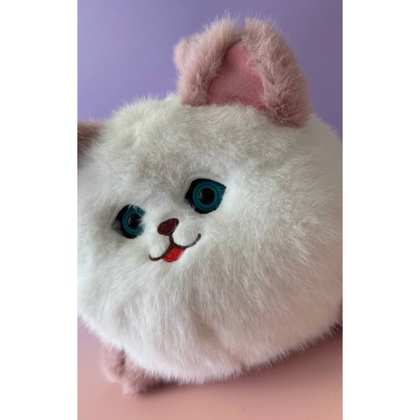 Интерактивная мягкая игрушка AiDA Smart Blinking Cat, белый с розовым (AD54081) - Pampik - 5