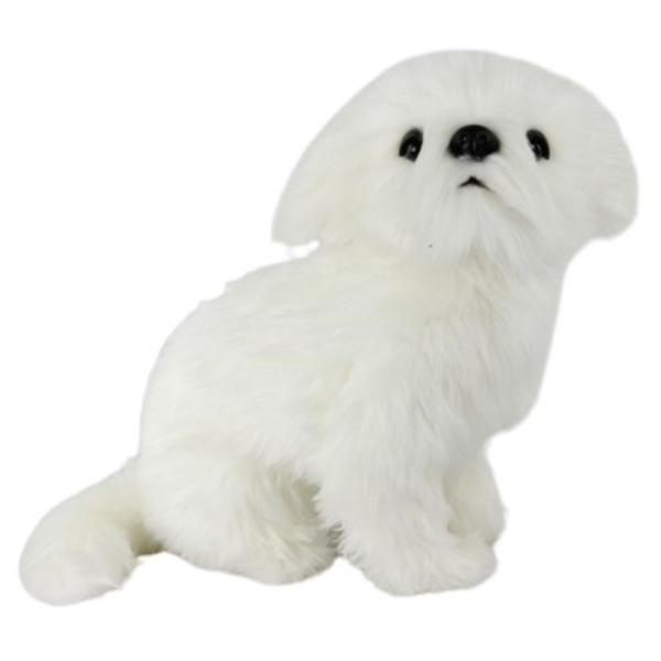 М'яка іграшка Hansa Ши-тцу білий, 30 см (7323) - Pampik